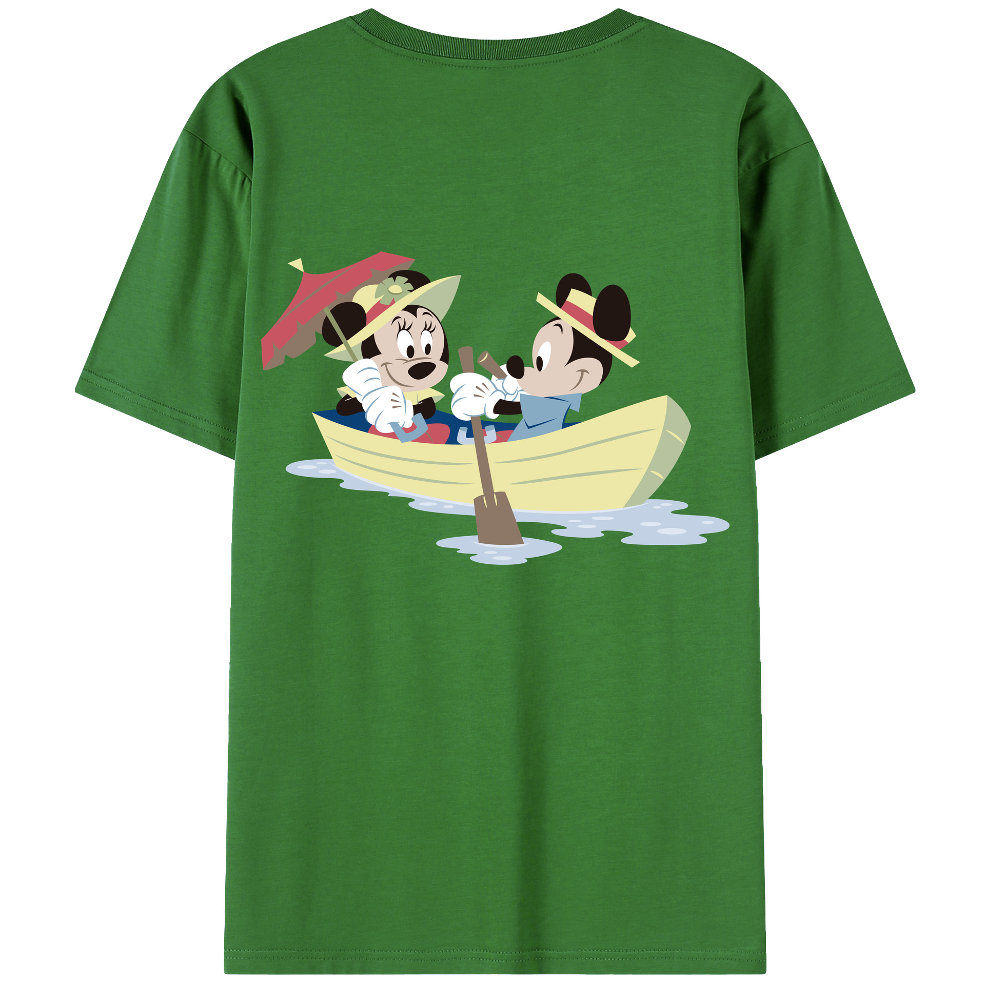 （画像用） ミッキーマウス Mickey Mouse レディース半袖Tシャツ(バックプリント)